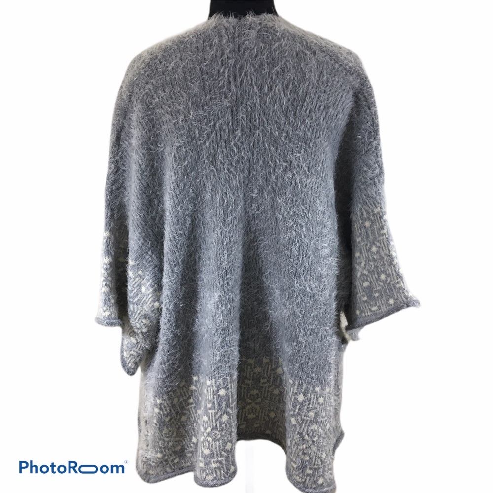 Easel Los Angeles Fuzzy Open Cardigan Sweater Gem